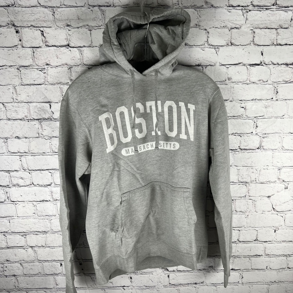 Hoodie Men Boston Massachusetts Gray Size M Ref 1033